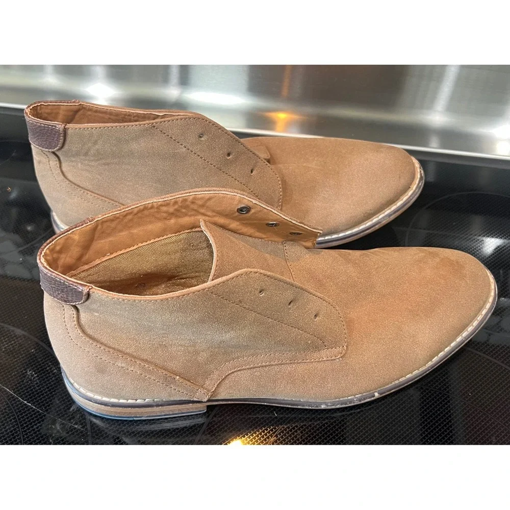 Madden Men M-Gamma Tan Faux Suede Chukka Desert Boots Size 11 Round Toe Casual